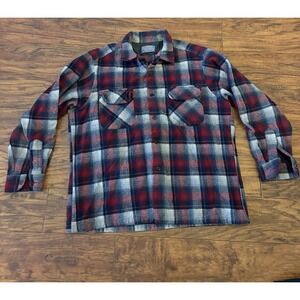 Vintage Pendleton Shirt 100% Pure Virgin Wool Plaid Made in USA youth XL